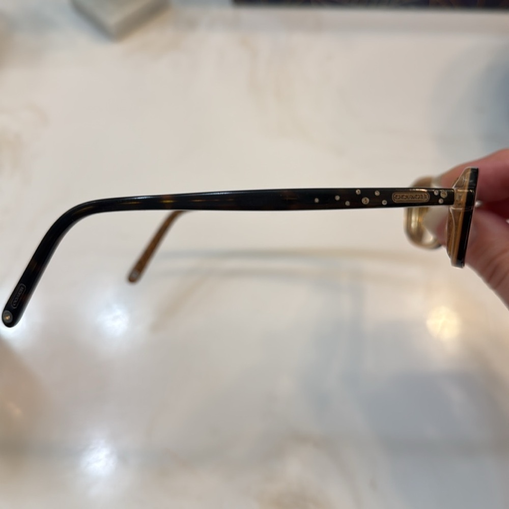Coach Lizzie tortiseshell small rectangular eyeglasses  size 135 women’s petite - Picture 5 of 9